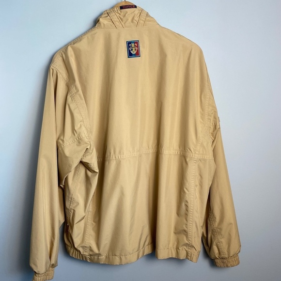 Sunice Men's Yellowish-Tan Mesh Lined Golf Windbreaker Pullover Jacket Medium - Picture 3 of 16